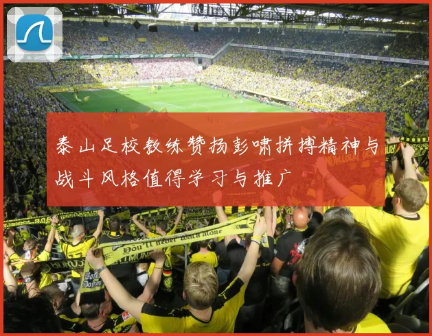 泰山足校教练赞扬彭啸拼搏精神与战斗风格值得学习与推广